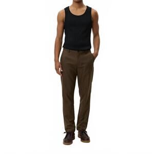 NEW LES DEUX como houndstooth pant in teak brown
